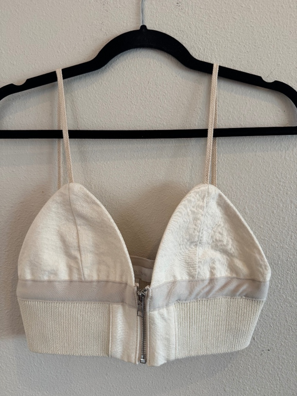 Jonathan Simkhai Standard Ivory Bralette Top Small